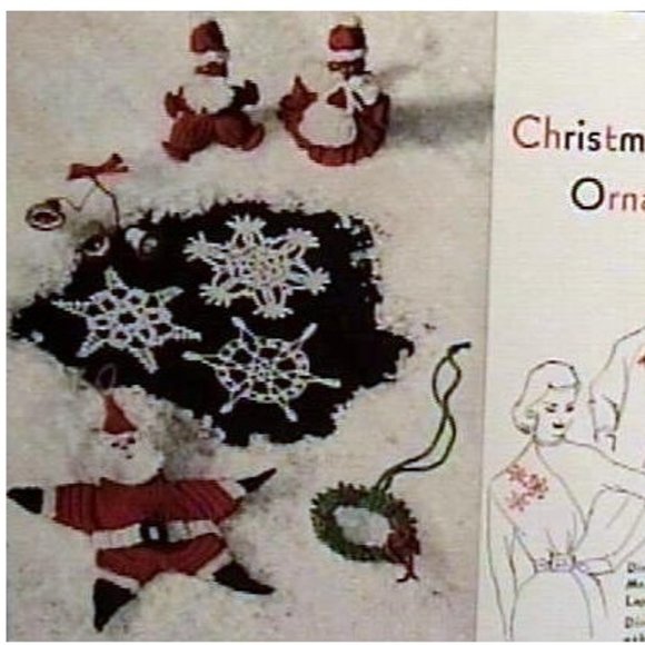 1952 Christmas Crochet Pattern Book Tree Angel Princess Snowflake Ornaments +++ - Picture 4 of 7